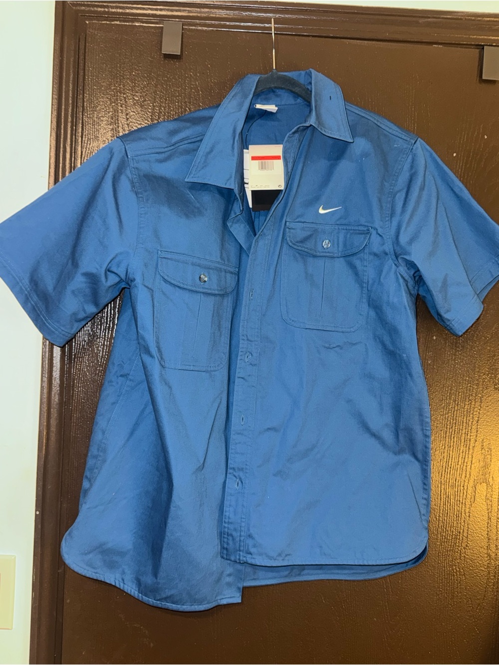 Nike Men’s Royal Blue Short-Sleeve Shirt Jacket